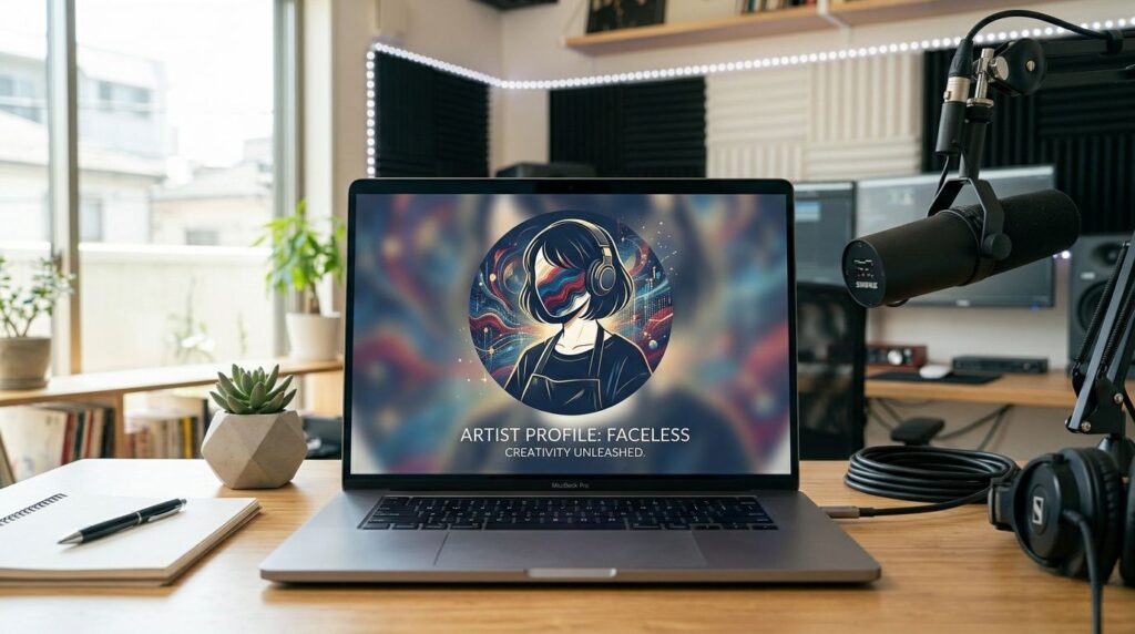 顔出しなしのアーティストプロフィールイメージ